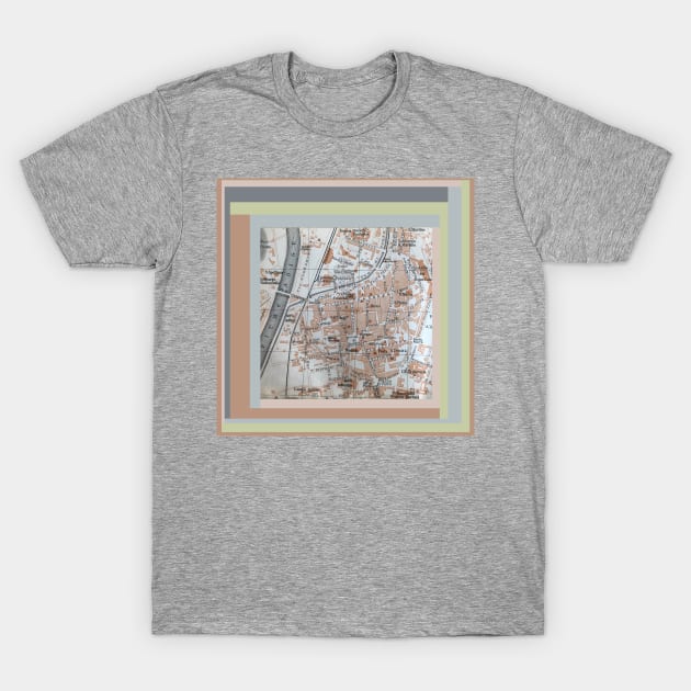 Trento, Italy map, antique 1800s T-Shirt by djrunnels